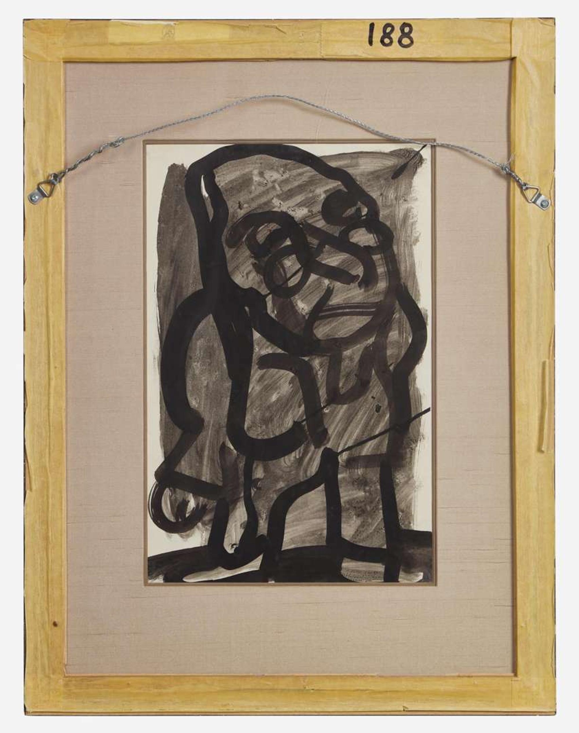 Georges Rouault (French, 1871-1958) - Perroquet (Projet Pour un Bestiaire); With Homme Debout verso (A Double-Sided Work)
