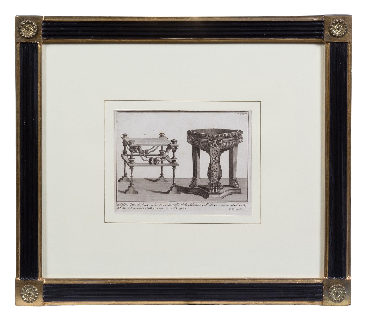 Domenico Pronti, (Italian, 18th Century), Two plates from Nuova raccolta rappresentante i costumi religiosi, civili, e militari degli a