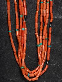 Pueblo Multi-strand Coral Necklace