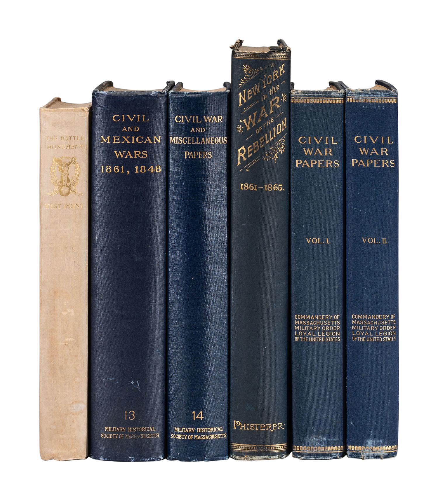 [CIVIL WAR]. New York, Maine, Massachusetts, Rhode Island, & Connecticut histories in 19 volumes.