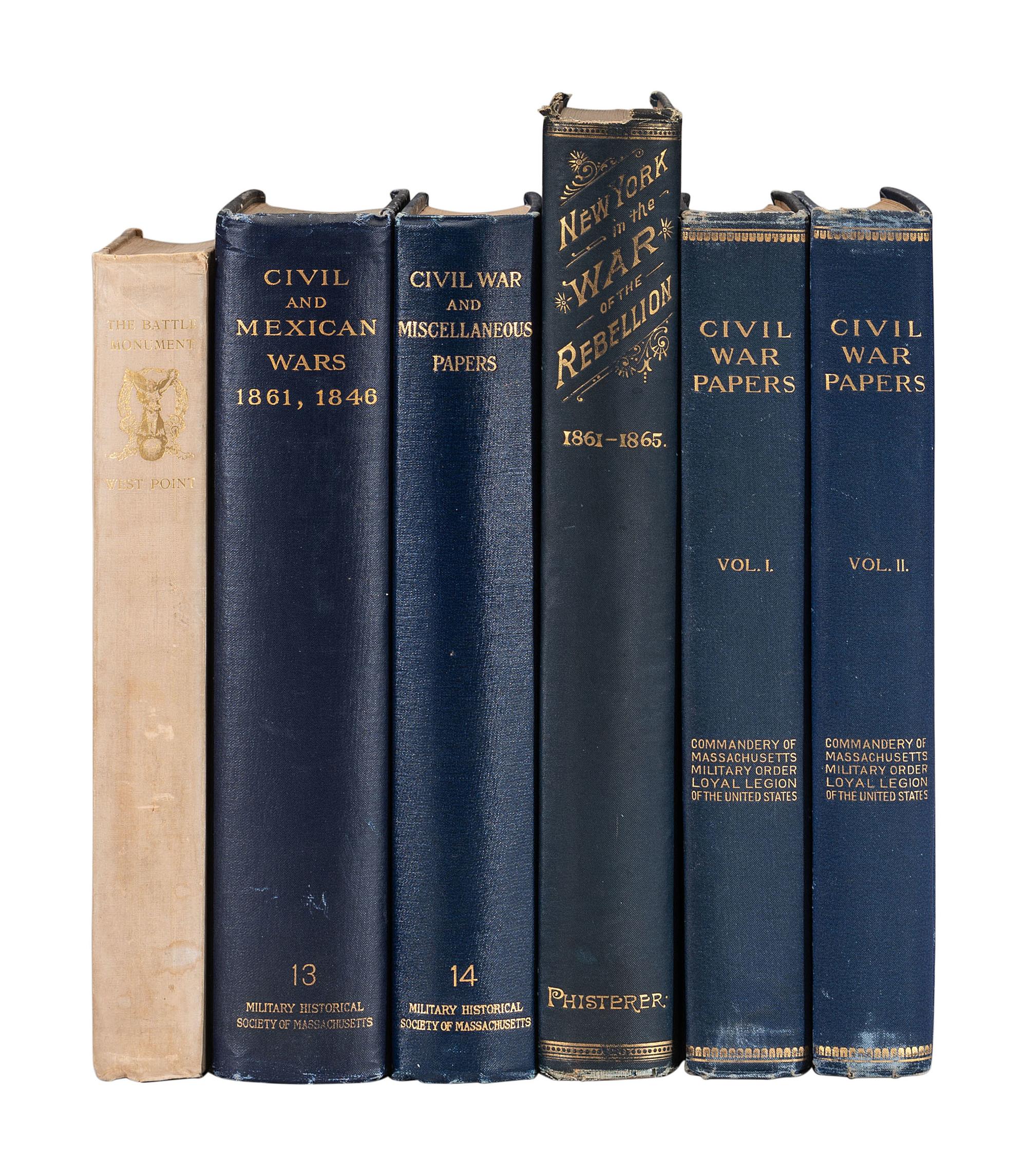 [CIVIL WAR]. New York, Maine, Massachusetts, Rhode Island, & Connecticut histories in 19 volumes.