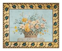 A French Papier Peinte Fireboard