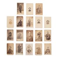 [Civil War] Group of 37 Carte de Visites of Union Officers and Enlisted Men