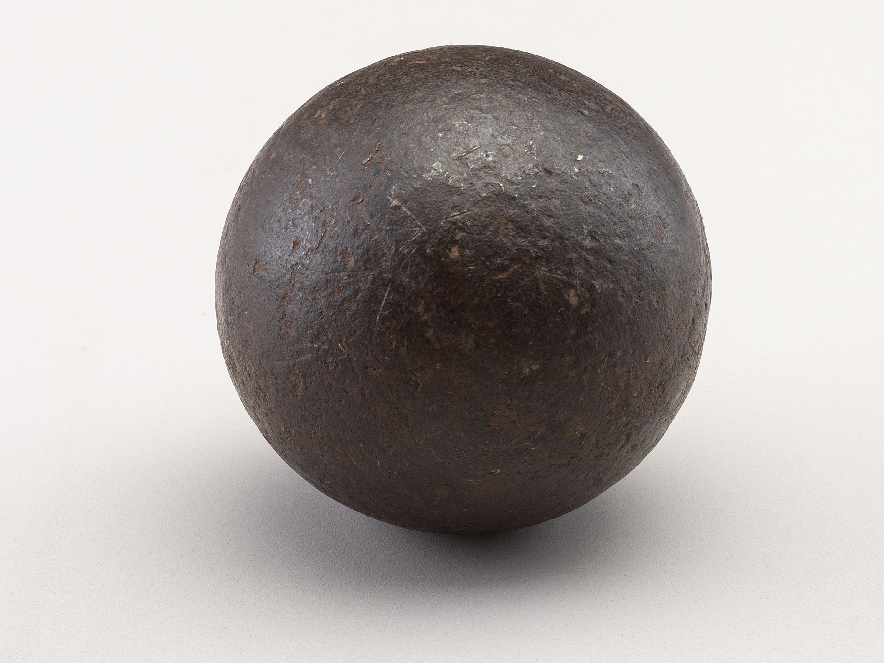 [CIVIL WAR]. Canister round and grapeshot cannonball.