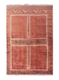 A Yomud Bokhara Wool Carpet — 20TH CENTURY