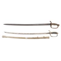 Lot of Two Swords: U.S. M1850 Foot Officers by Horstmann and U.S. M1902 Officers