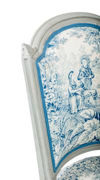 A Pair of Louis XVI Grey-Painted Chaises