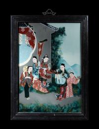 Seven Chinese Reverse Glass Paintings