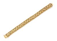 A 14 Karat Yellow Gold Bracelet, 23.90 dwts.