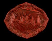 A Cinnabar Lacquer Tray