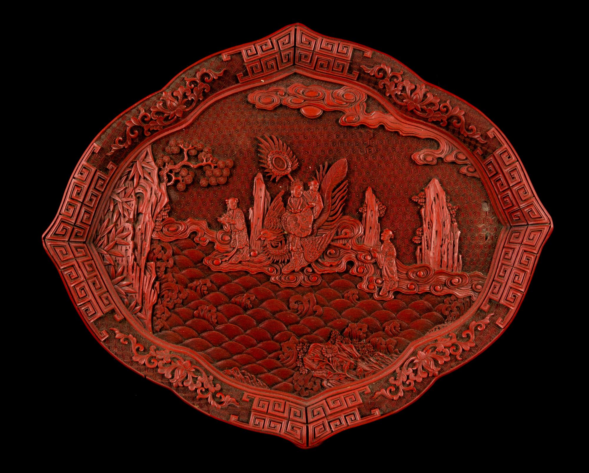 A Cinnabar Lacquer Tray