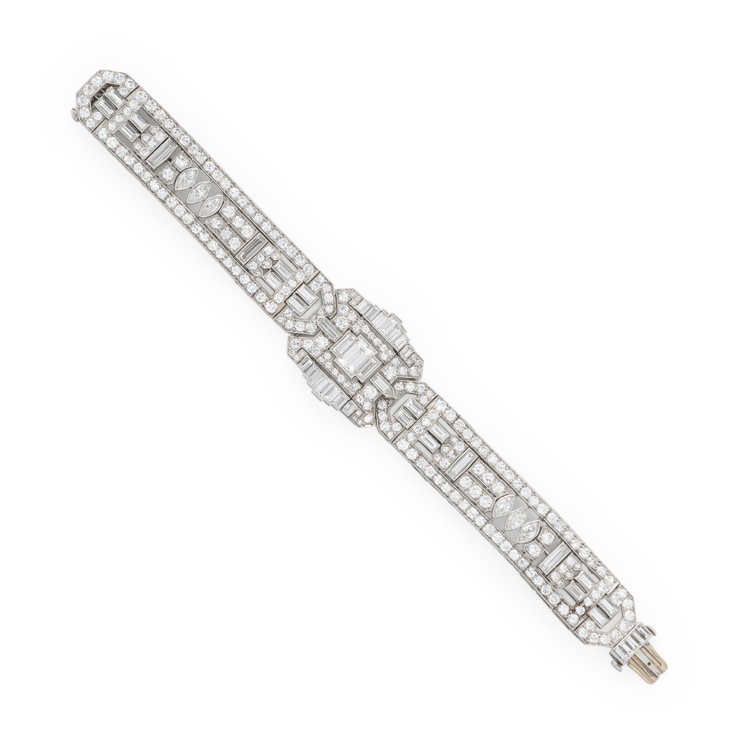 Art Deco, Platinum and Diamond Bracelet
