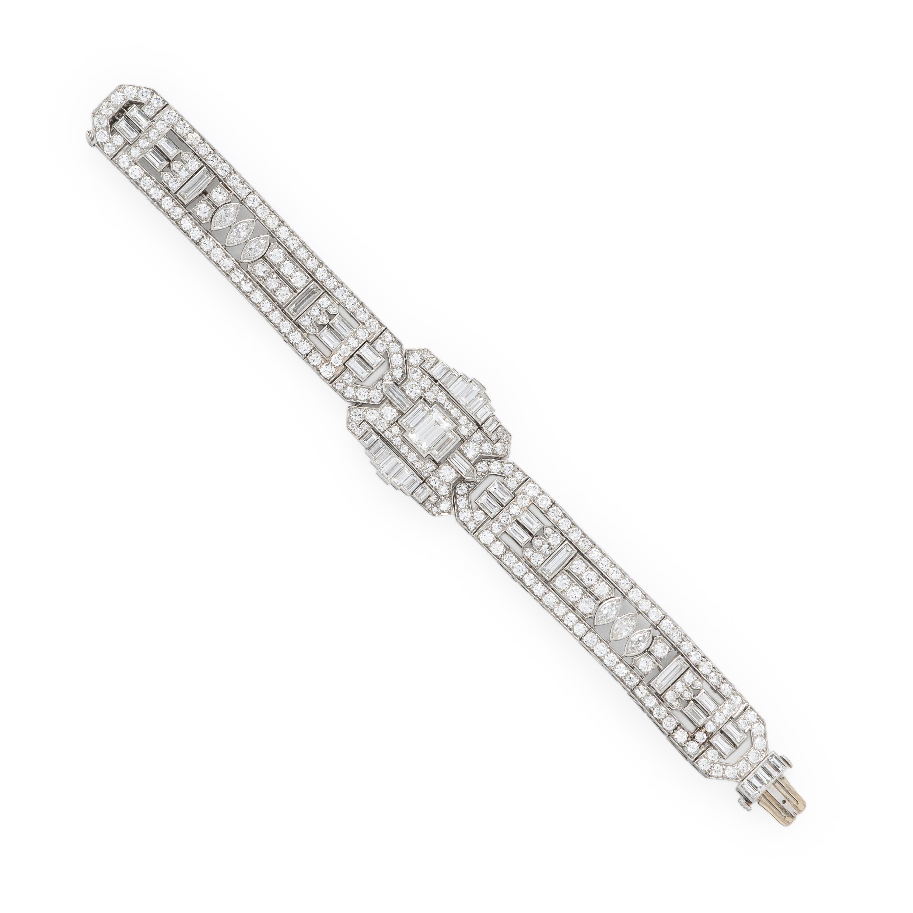 Art Deco, Platinum and Diamond Bracelet