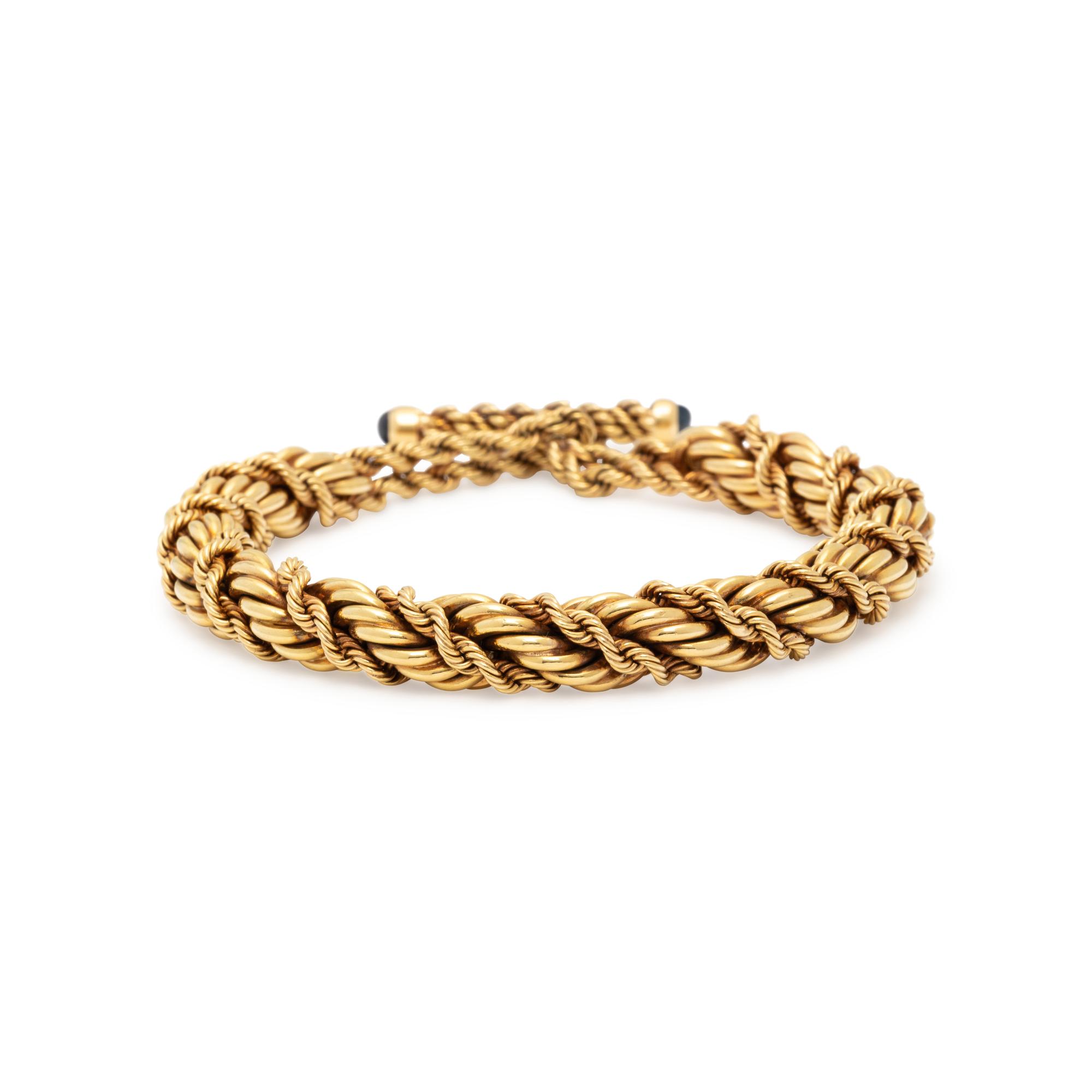 TIFFANY & CO., SCHLUMBERGER, YELLOW GOLD AND SAPPHIRE BRACELET
