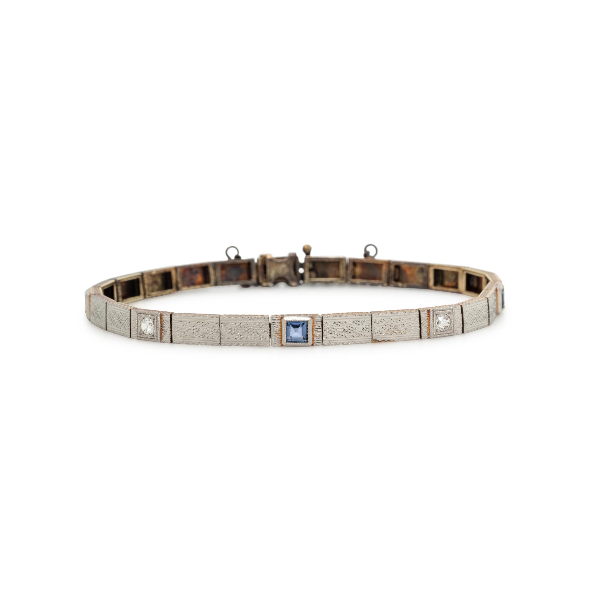 SAPPHIRE AND DIAMOND BRACELET
