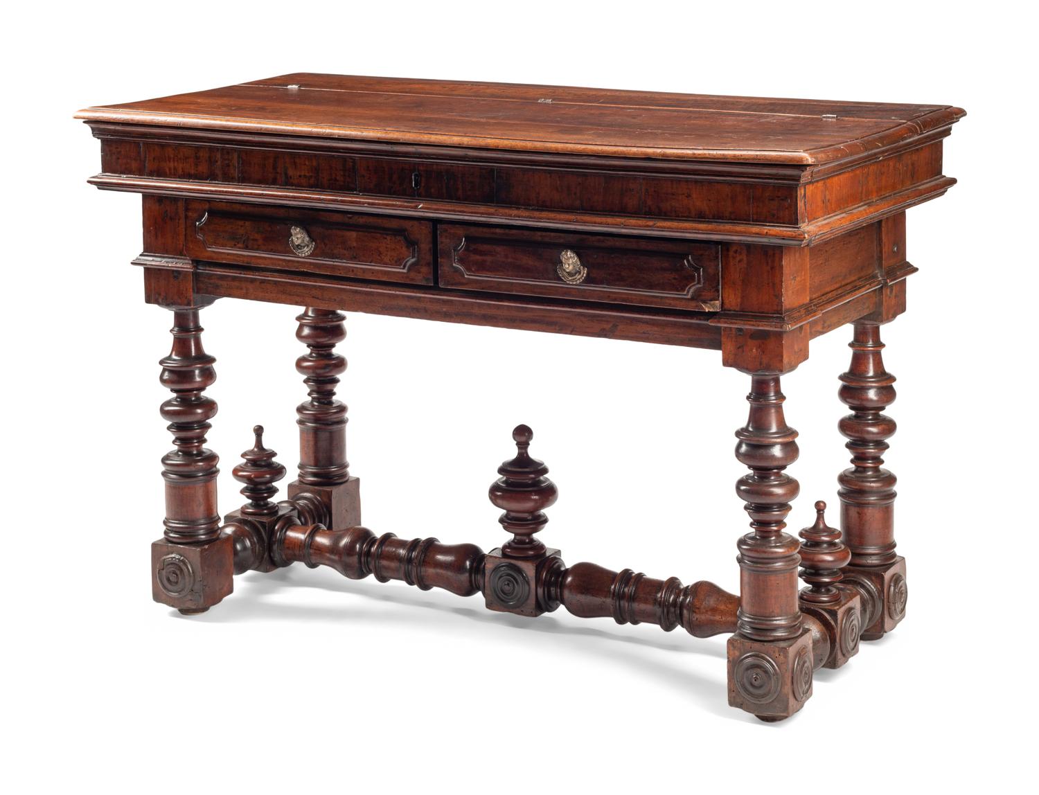 A Spanish Baroque Walnut Bureau
