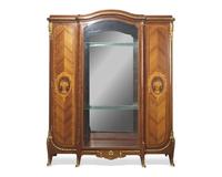 A Louis XVI Style Gilt-Bronze Mounted Mahogany and Marquetry Cabinet