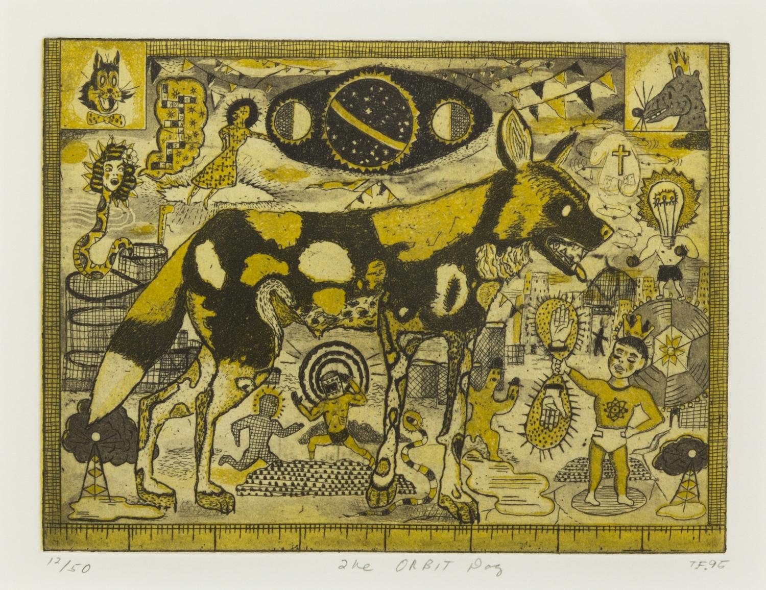 Tony Fitzpatrick, (American, b. 1958), The Orbit Dog, 1995