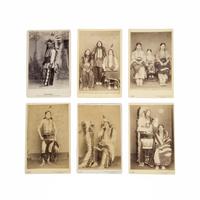 [Native Americana]. A group of 6 photos of Sioux and Cheyenne from Buffalo Bill's Wild West by Sims and Anderson.