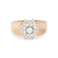 YELLOW GOLD AND DIAMOND RING
