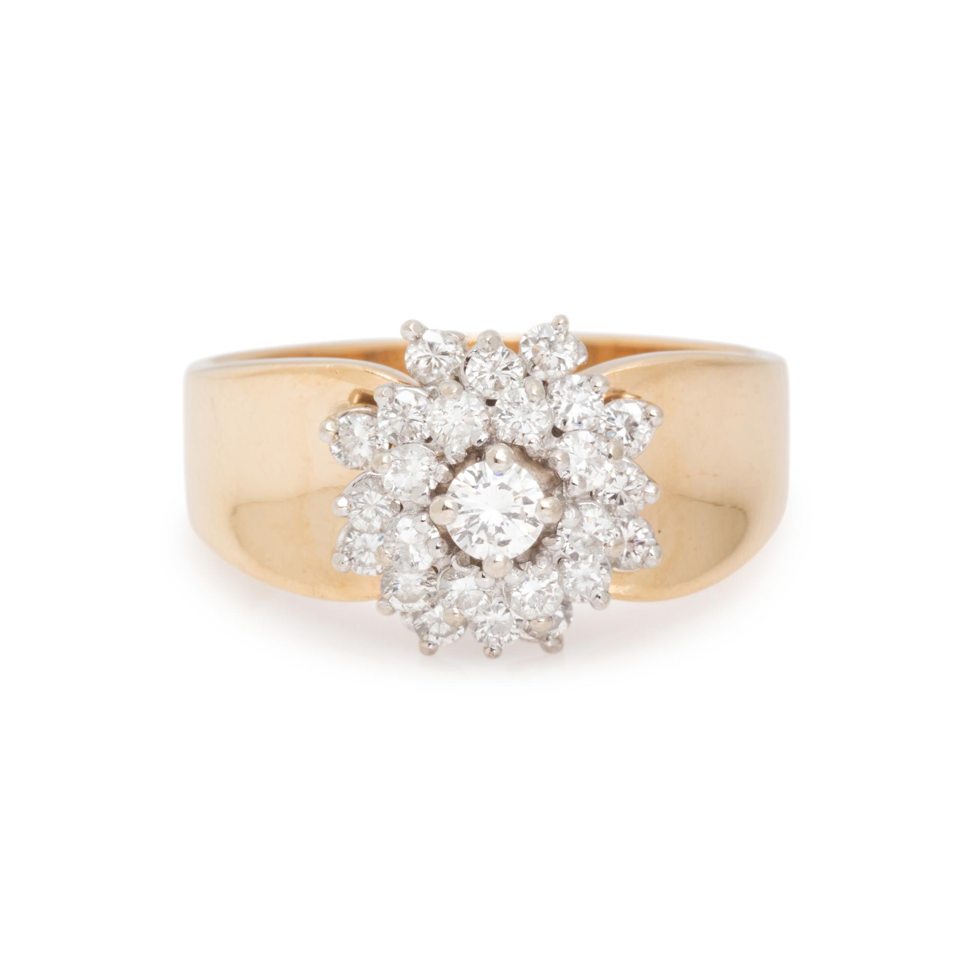 YELLOW GOLD AND DIAMOND RING