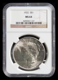 A United States 1922 Peace Silver Dollar