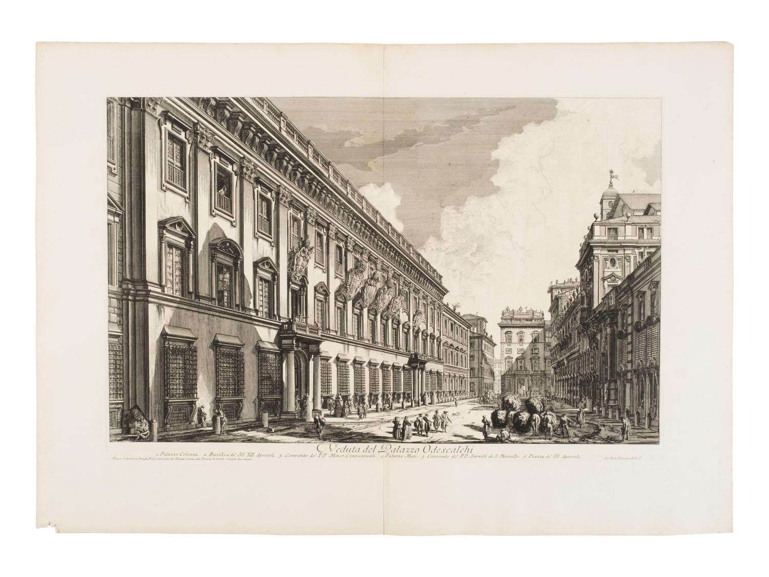 [Prints] Piranesi, Giovanni Battista. Group of 12 Etchings — 1) Veduta dell'atrio del portico