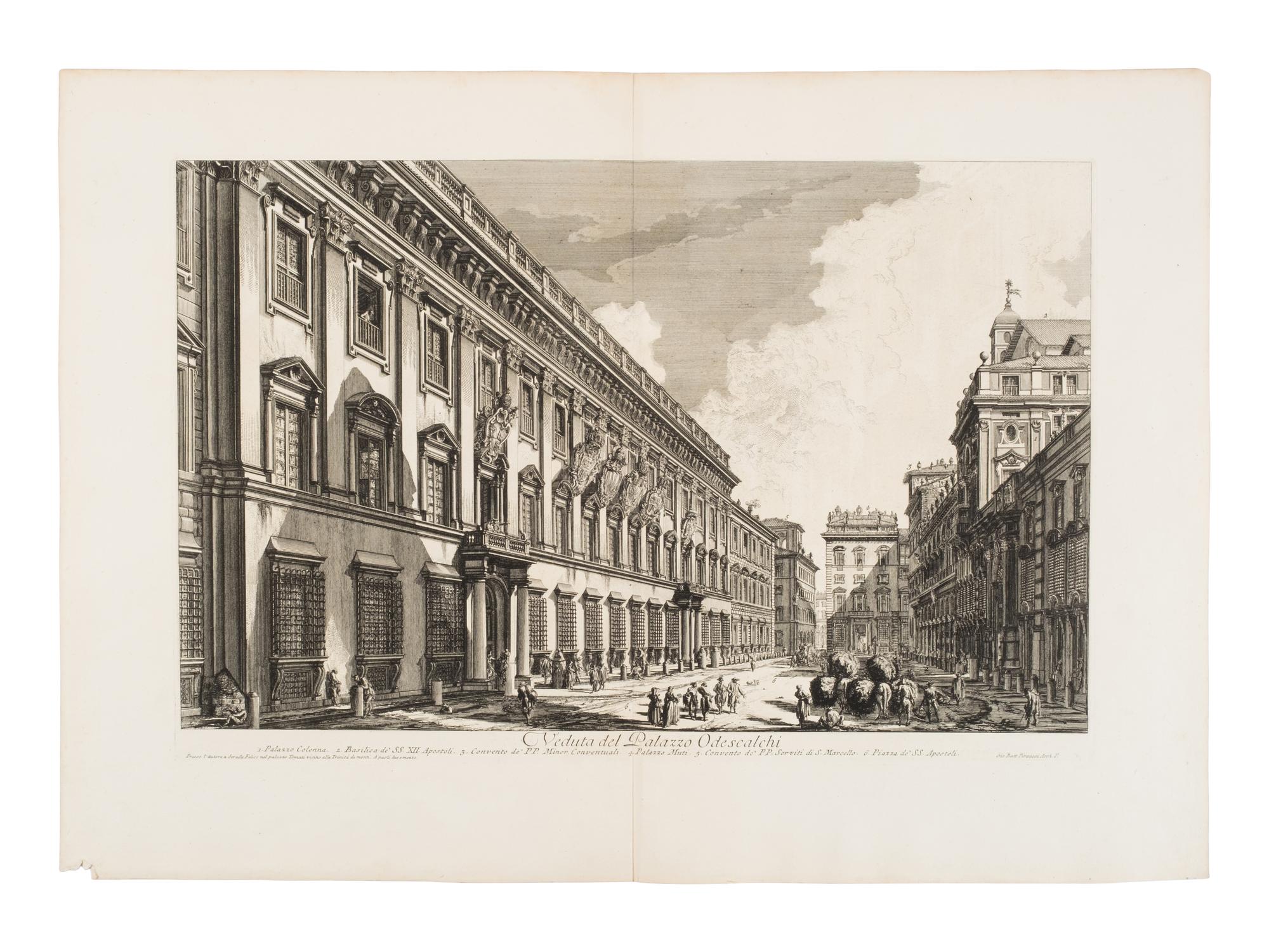 [Prints] Piranesi, Giovanni Battista. Group of 12 Etchings — 1) Veduta dell'atrio del portico