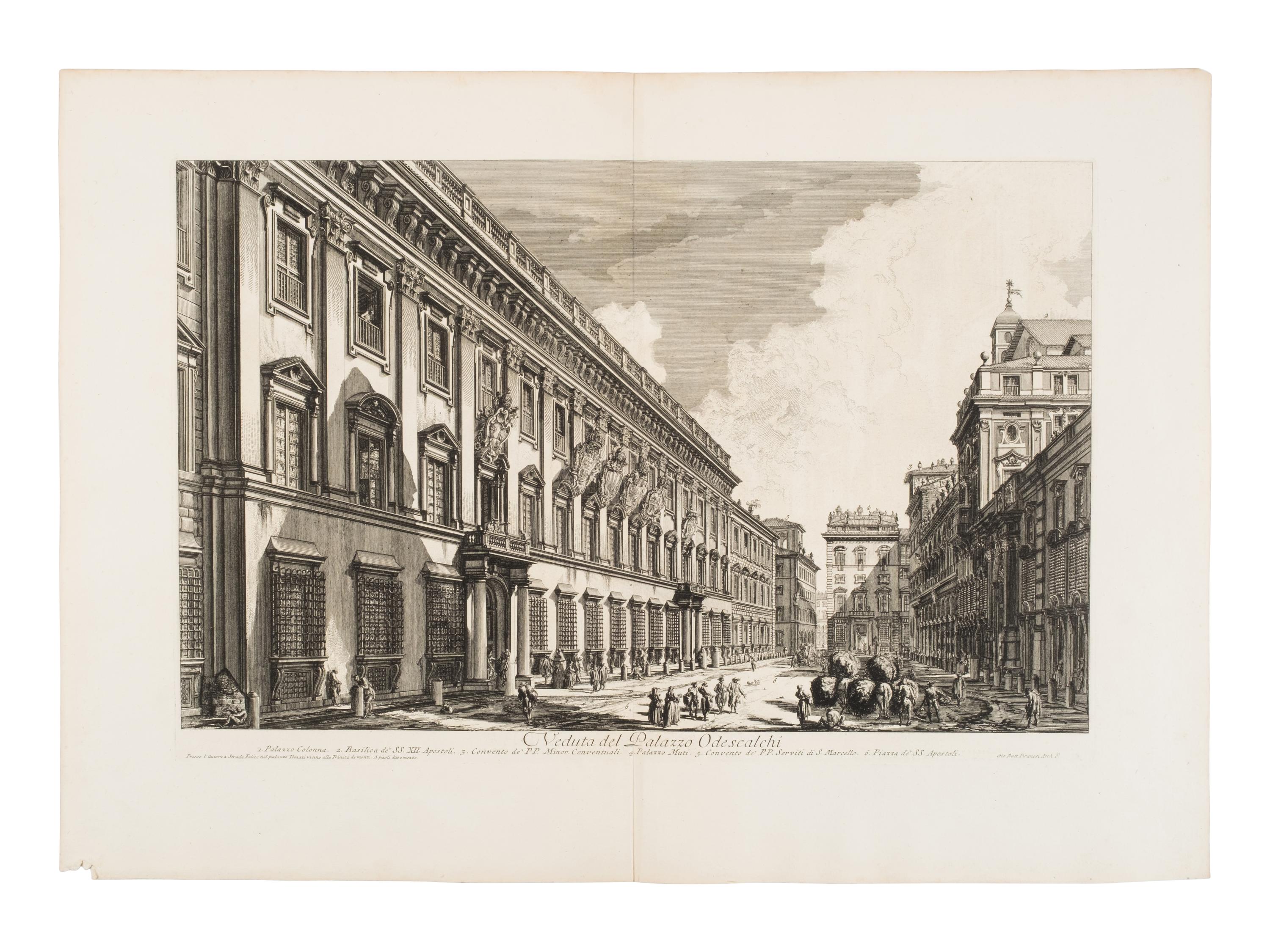 [Prints] Piranesi, Giovanni Battista. Group of 12 Etchings — 1) Veduta dell'atrio del portico