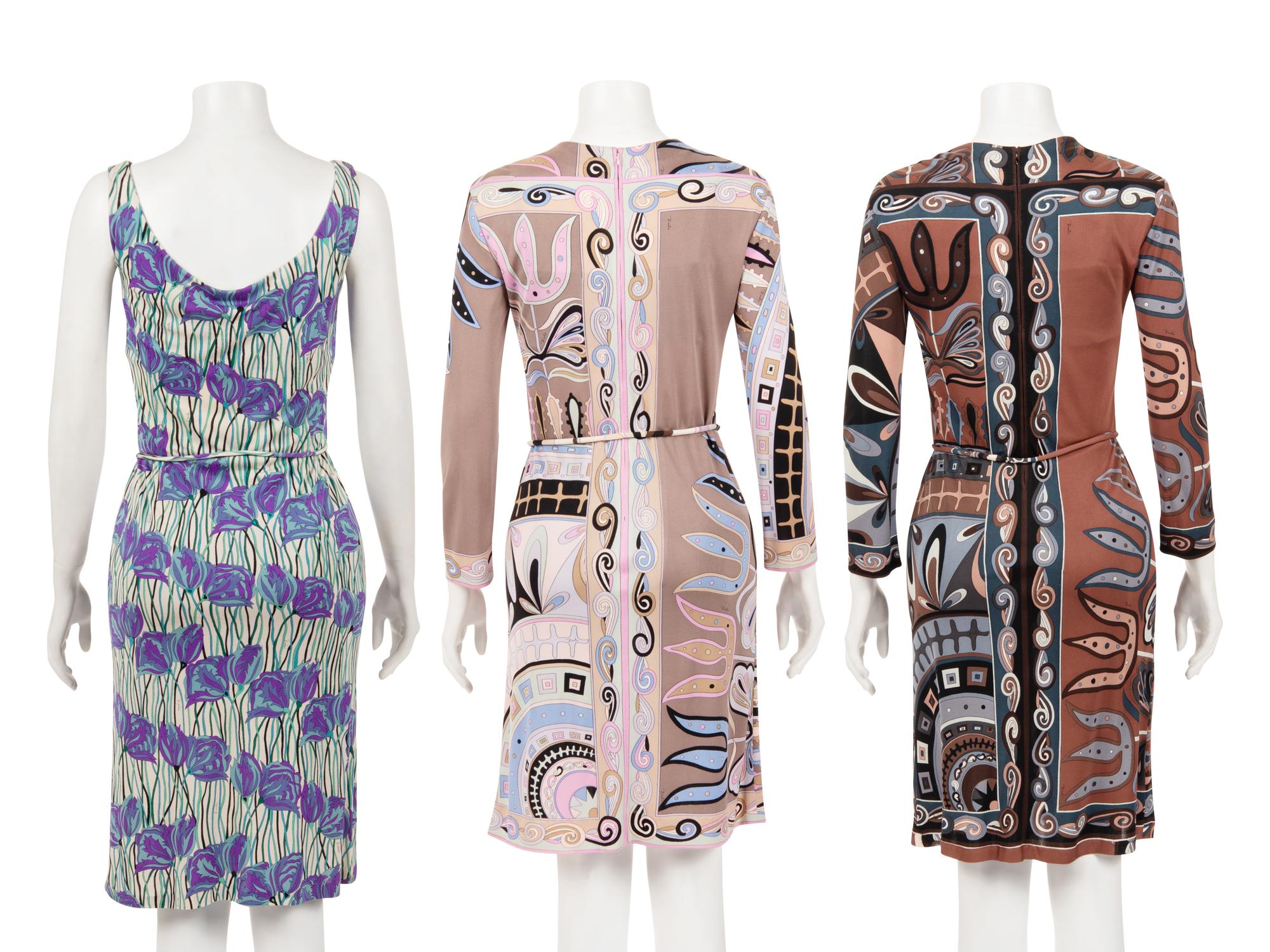 Three Emilio Pucci Dresses with Tie Belts, 1960s
