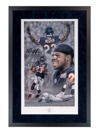 A Devin Hester Chicago Bears Custom Framed Signed Autograph Lithograph