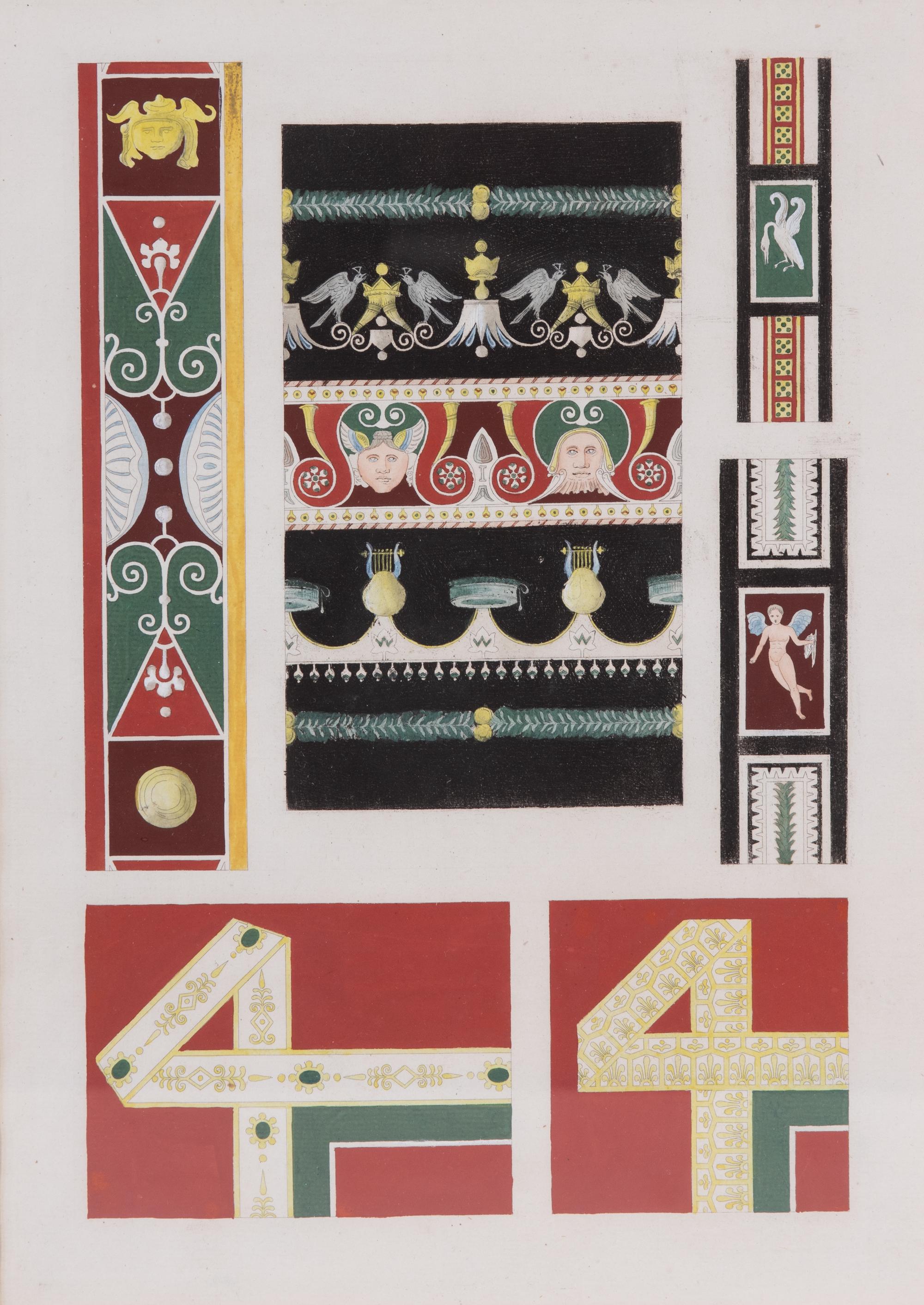 A Collection of Hand-Colored Engravings by Jules Frederic Bouchet Framed 20 3/4 x 16 3/4 inches. — (French, 1799-1860)