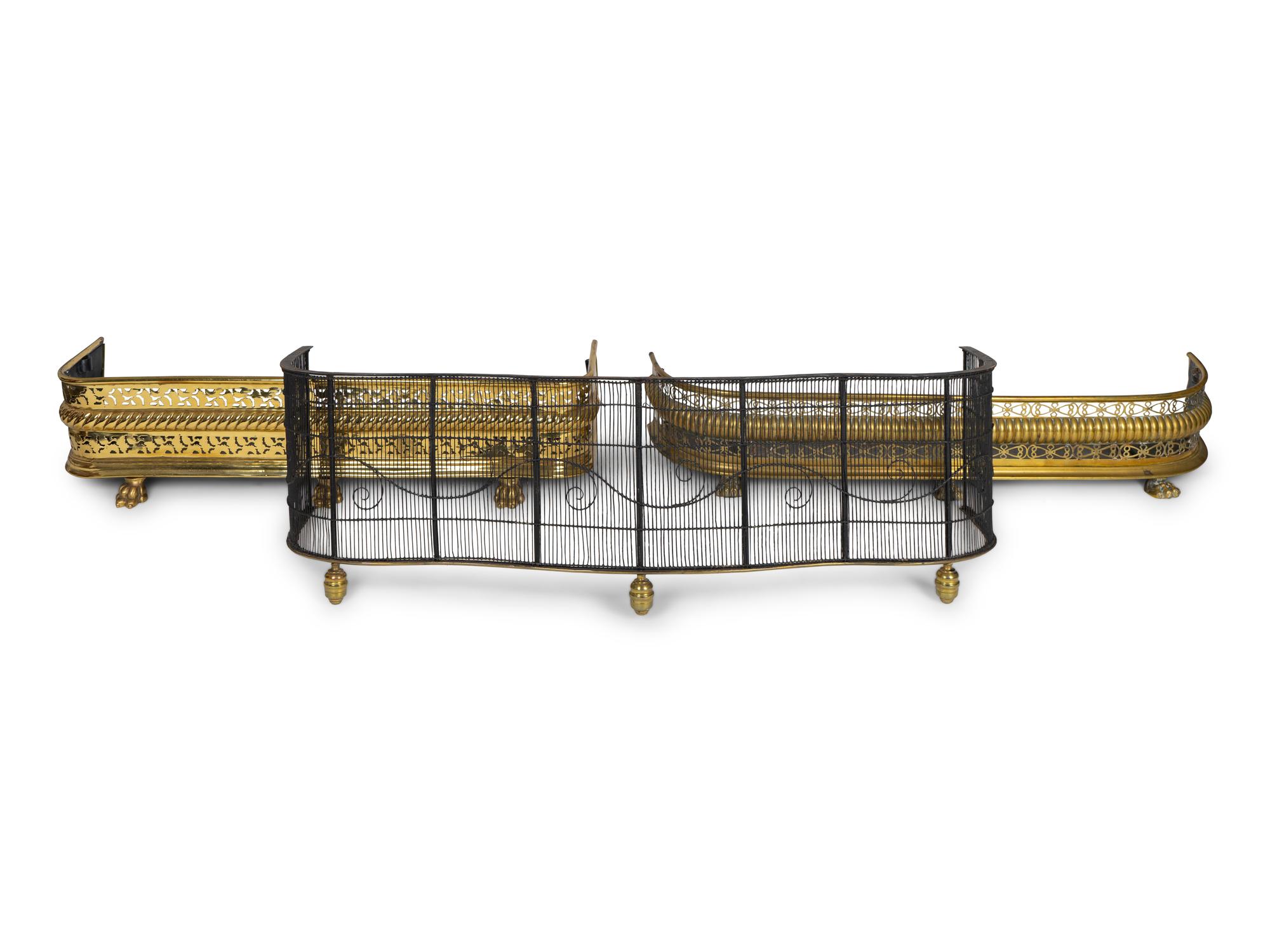A Group of Three English Regency Fire Fenders — 19TH CENTURY