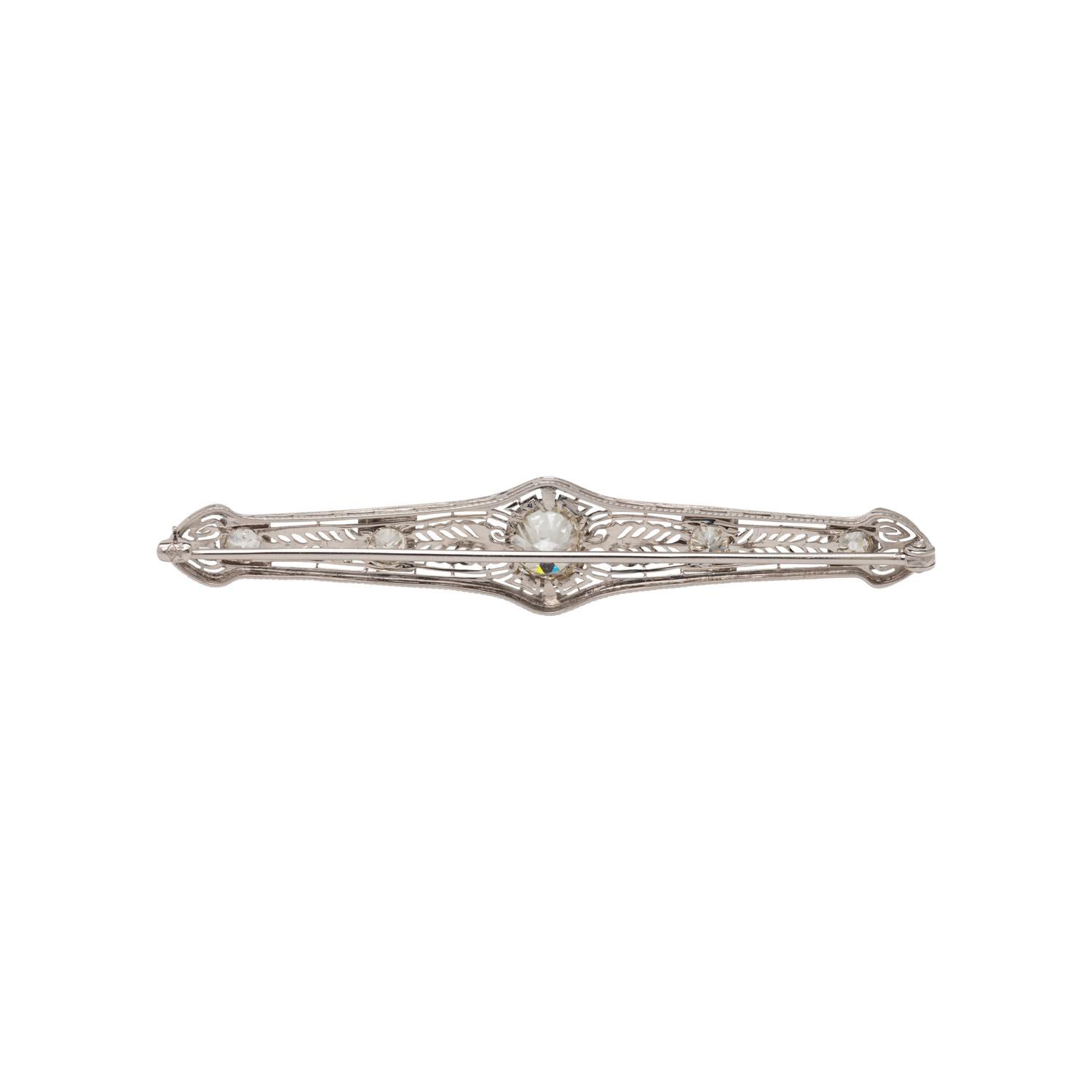 ART DECO, DIAMOND BROOCH