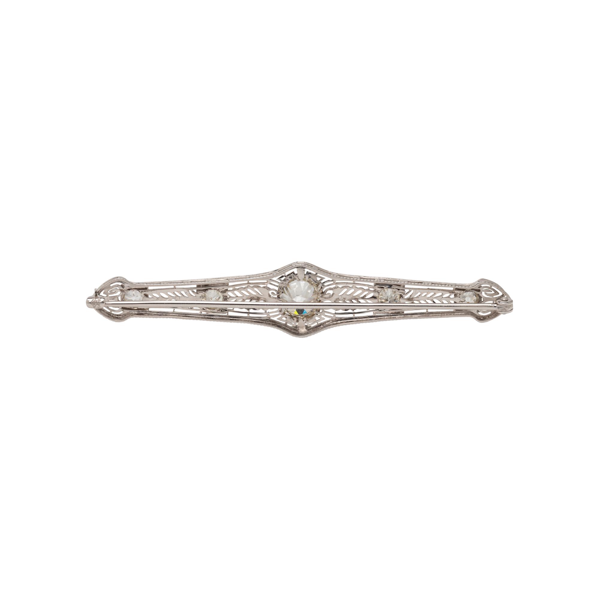 ART DECO, DIAMOND BROOCH