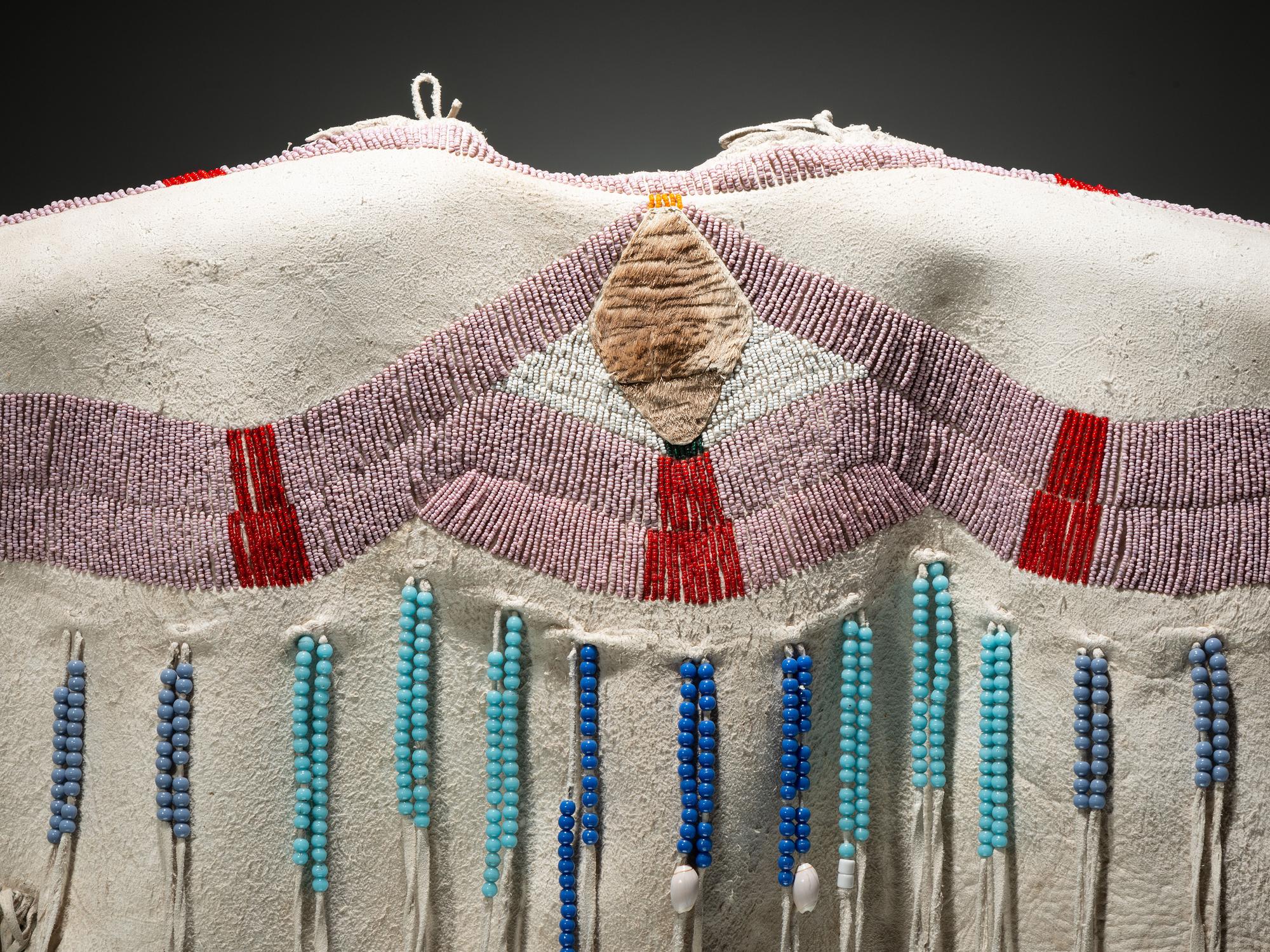 Plateau Beaded Hide Dress Yoke