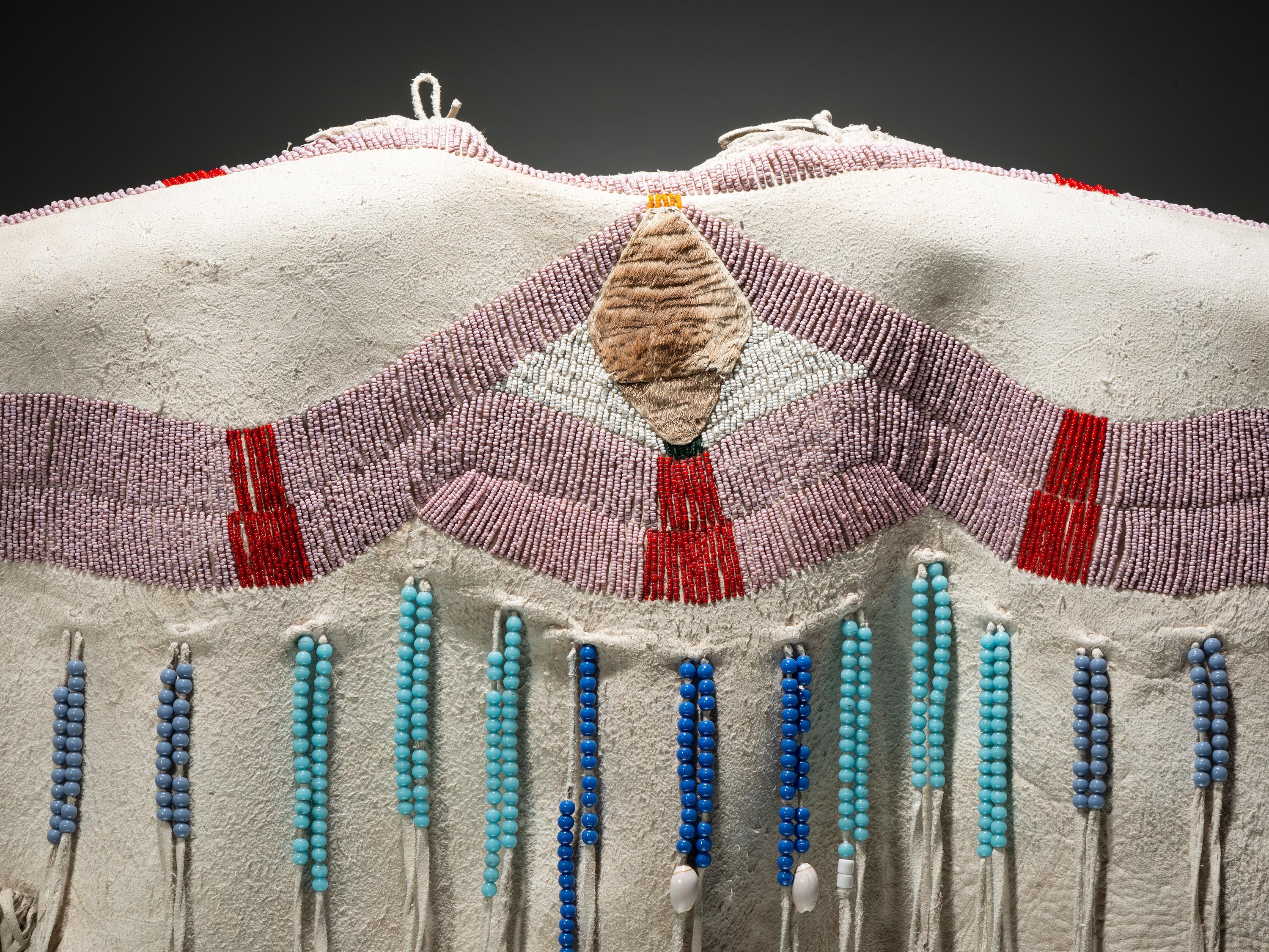 Plateau Beaded Hide Dress Yoke