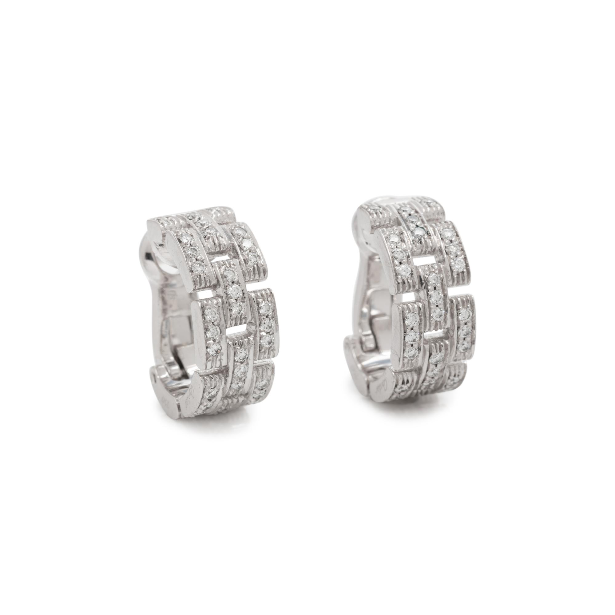 CARTIER, DIAMOND 'MAILLON PANTHÈRE' EARCLIPS