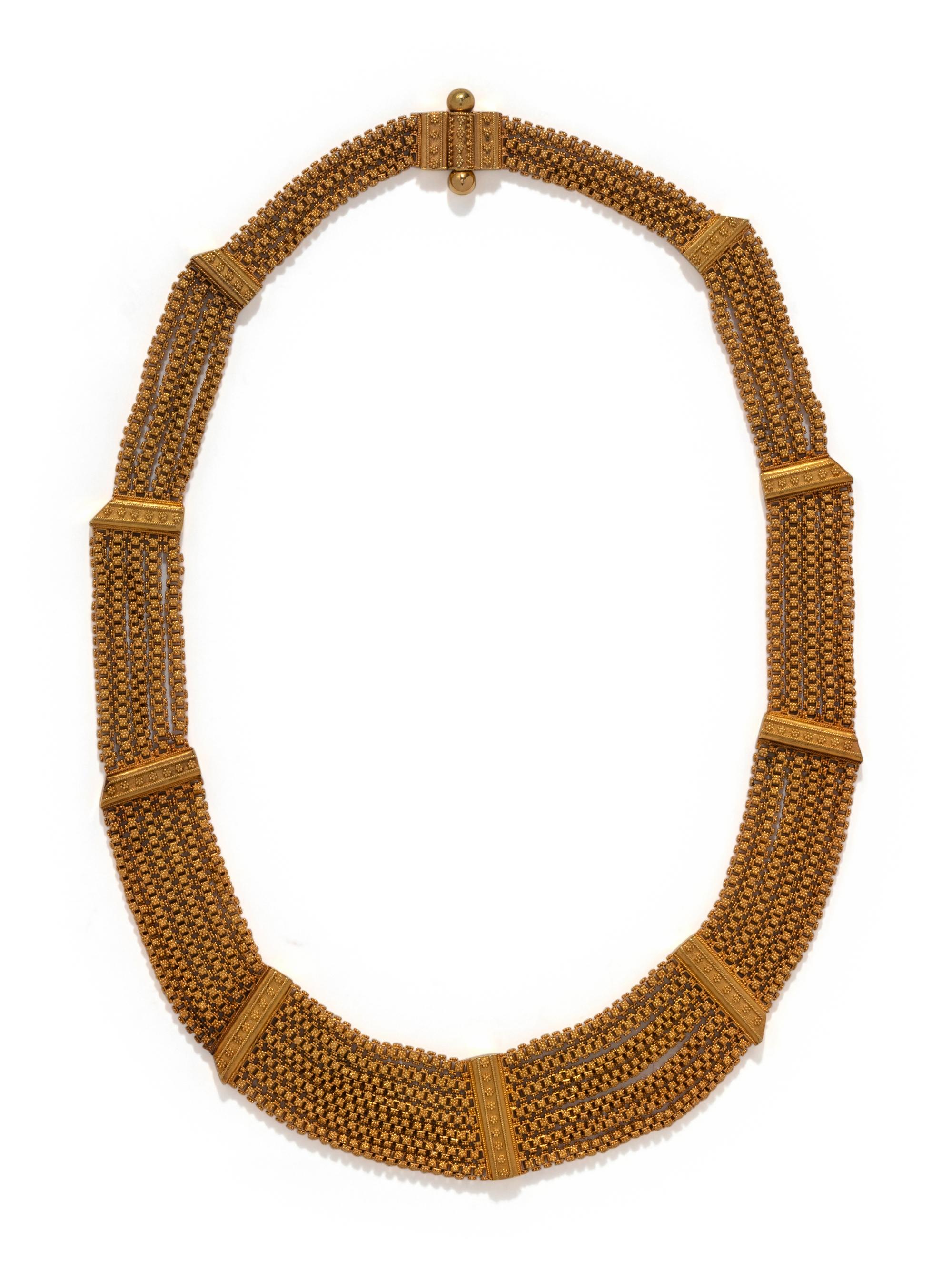 YELLOW GOLD SWAG NECKLACE