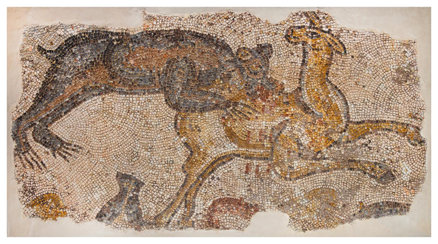 A Roman Marble Mosaic Panel Height 43 1/2 x width 78 5/8 inches. — CIRCA 4TH CENTURY C.E.