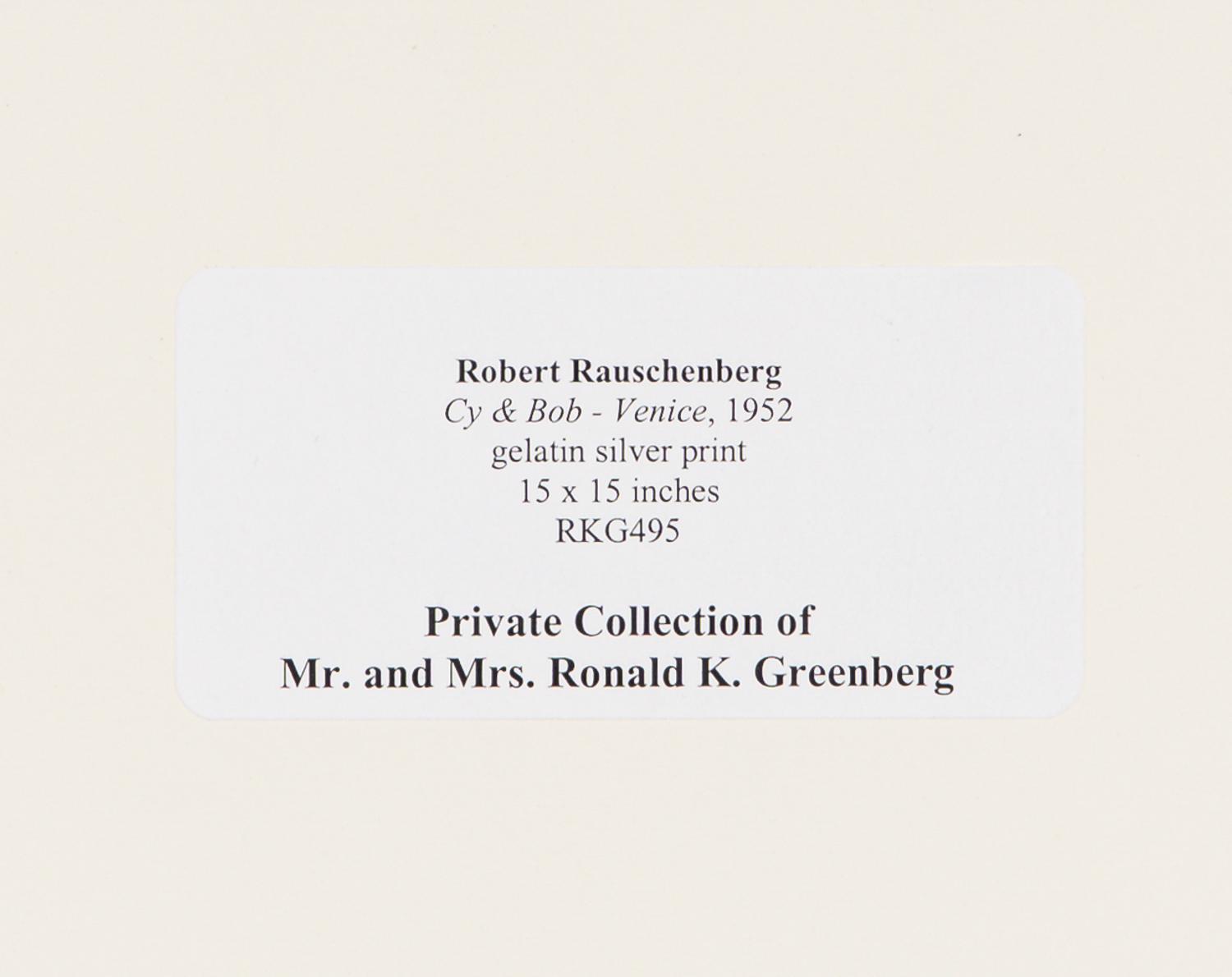 Robert Rauschenberg (1925-2008) Bob + Cy -- Venice, 1952