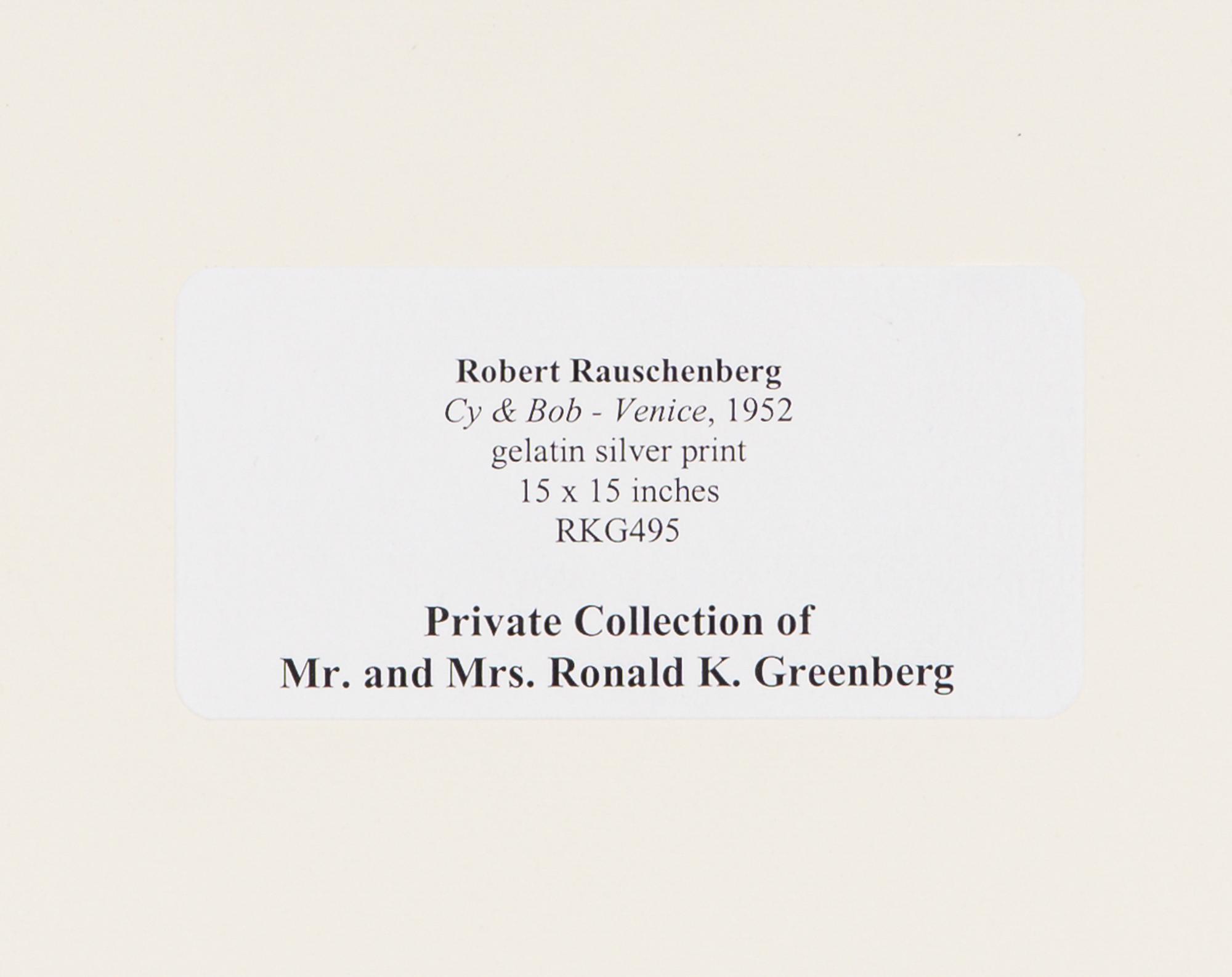 Robert Rauschenberg (1925-2008) Bob + Cy -- Venice, 1952