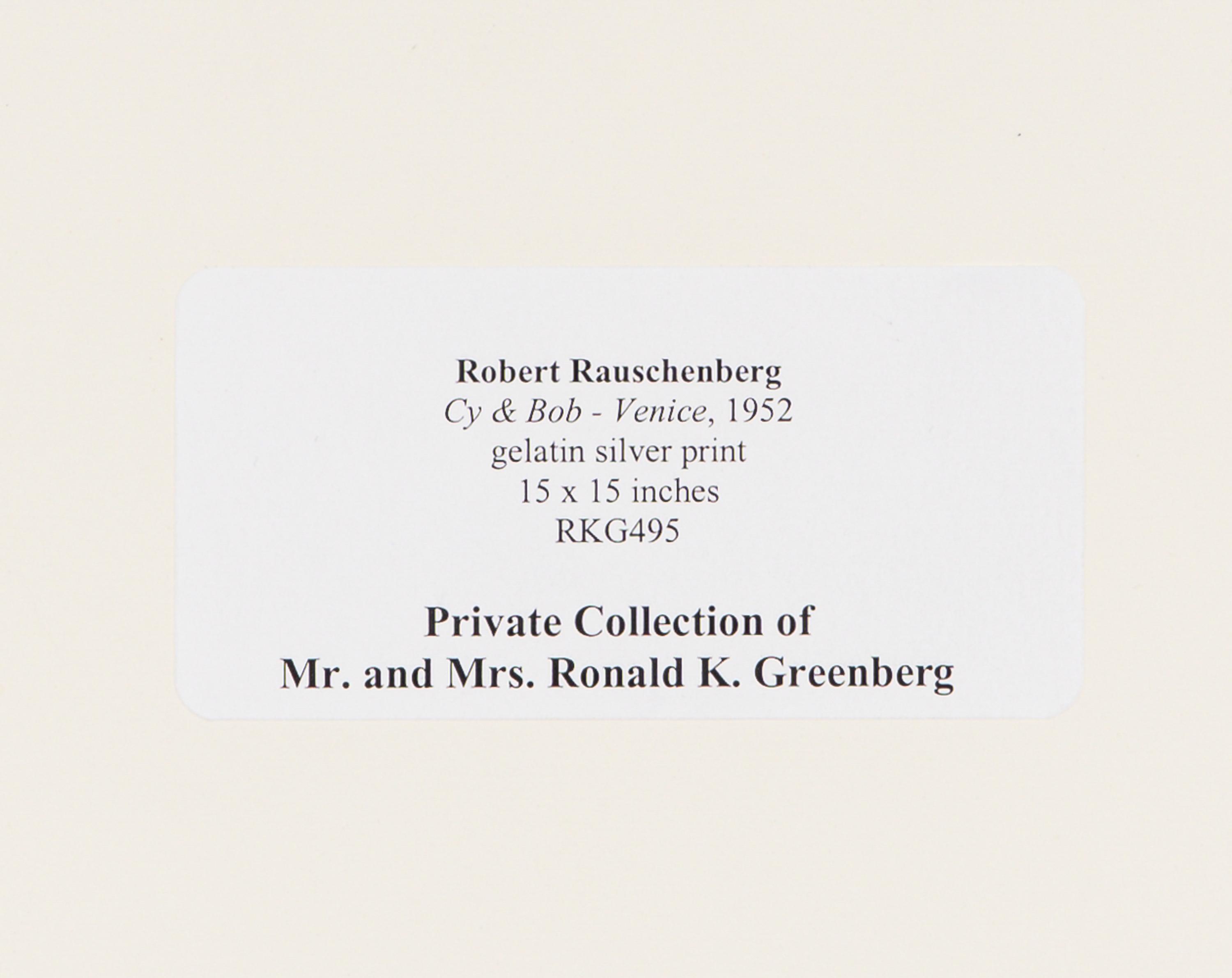 Robert Rauschenberg (1925-2008) Bob + Cy -- Venice, 1952