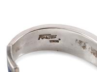 Sterling Silver Belt Buckle and Cuff Bracelet, with Inlay