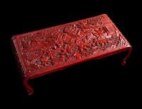 A Cinnabar Lacquer Rectangular 'Boys' Stand