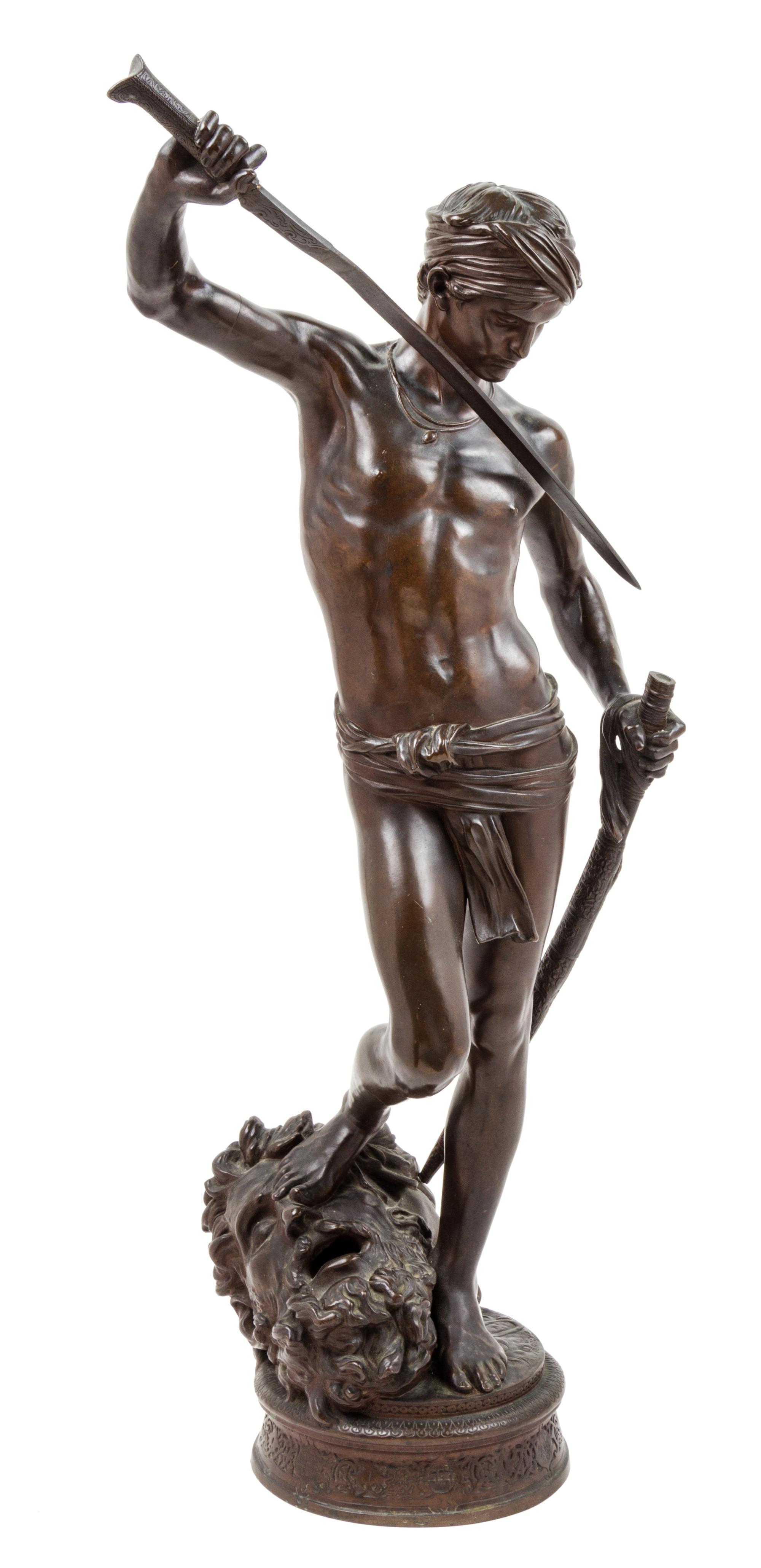 A French Bronze Figure Height 30 inches. — AFTER ANTONIN MERCIE (1845-1916)