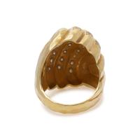 HENRY DUNAY, YELLOW GOLD AND DIAMOND RING