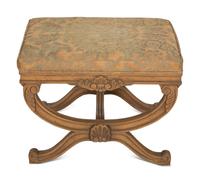 A Pair Louis XVI Style Curule Stools