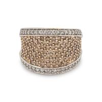 COLORED DIAMOND AND DIAMOND RING