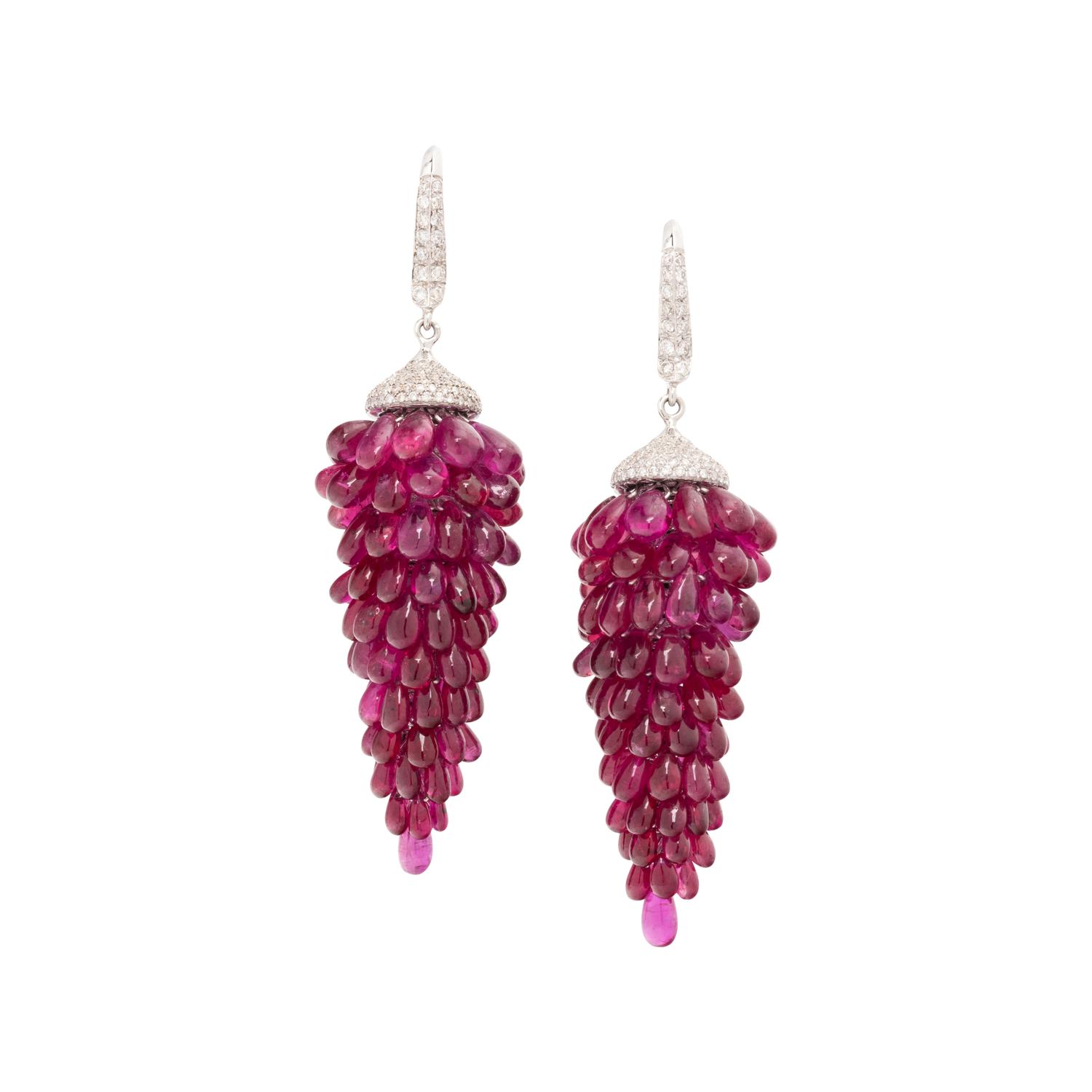 RUBY AND DIAMOND EARRINGS